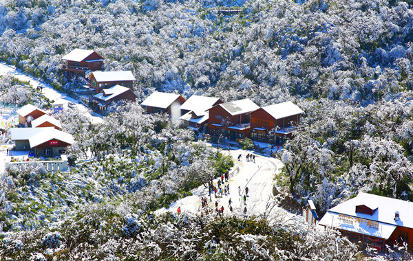 南川冬季雪景。南川區文化和旅游發展委員會供圖