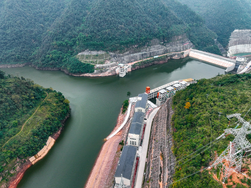 重慶蟠龍抽水蓄能電站下水庫。國網(wǎng)重慶電力公司供圖