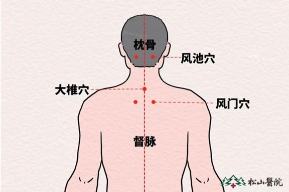 背部穴位。重慶松山醫院供圖