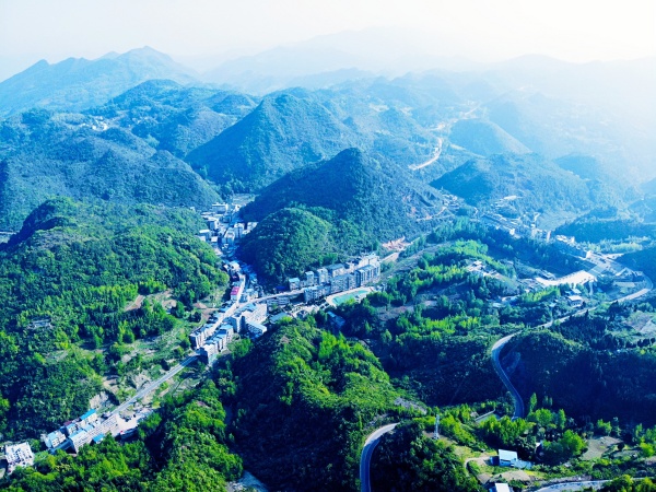 蔈草集鎮發展全景 。管淑貴攝